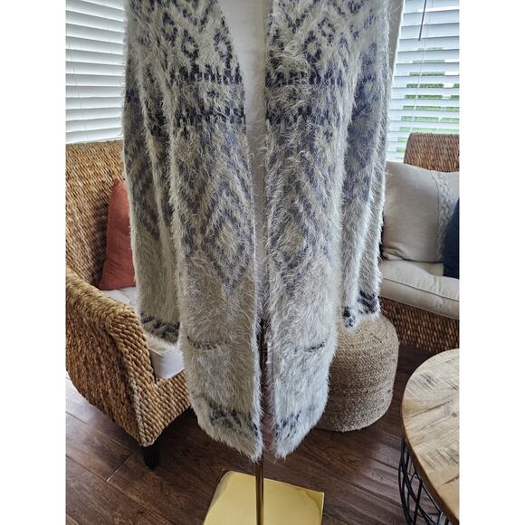 Eddie Bauer Aztec Cardigan Duster Women’s Size M Tribal Southwestern Cabin - Picture 2 of 10